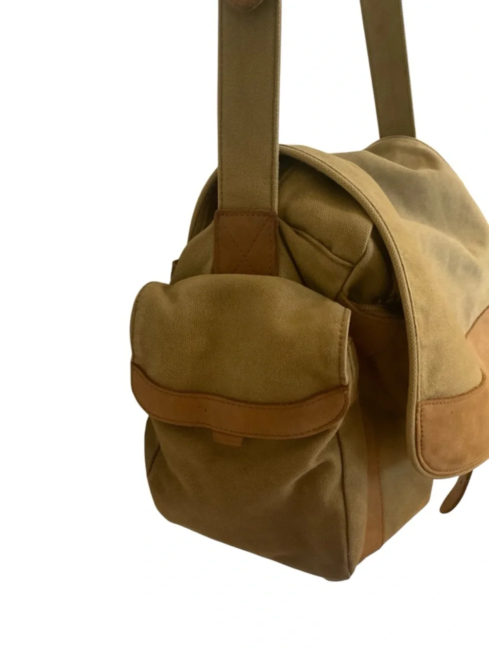 L.L. Bean canvas and leather messenger bag